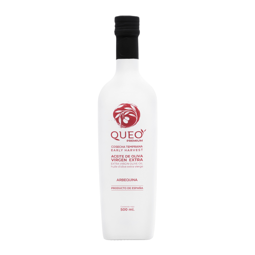 AOVE PREMIUM QUEO - VARIEDAD ARBEQUINA SELECCIÓN 250 ml caja 12 uds (8,50 €/ud.)